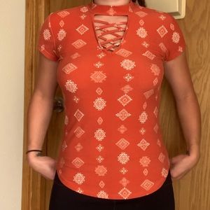 Rust orange colored top